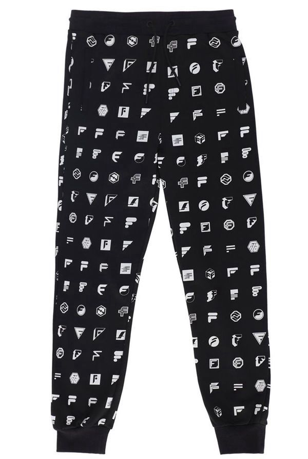 Pantalones Fila Hombre Negras / Multicolor - Monotone Icon - España 286403MOR